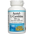 thumbnail image 1 of Natural Factors Acetyl L-Carnitine 500 mg, Promotes a Healthy Memory, Concentration and Brain Function, 60 Vegetarian Capsules, 1 of 6