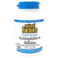 thumbnail image 1 of Natural Factors Acidophilus & Bifidus Double Strength, Probiotic and Prebiotic Formula, 180 Capsules, 1 of 7