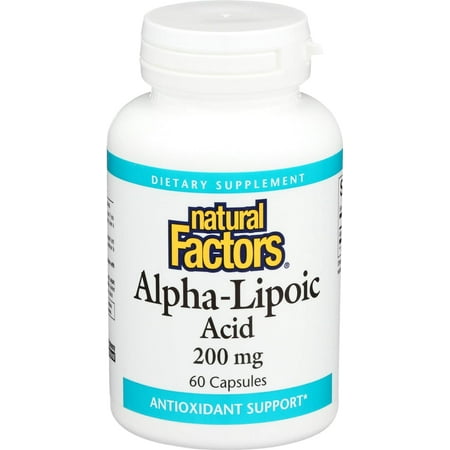 Natural Factors Alpha-Lipoic Acid 200 mg, Antioxidant Support, 60 Capsules