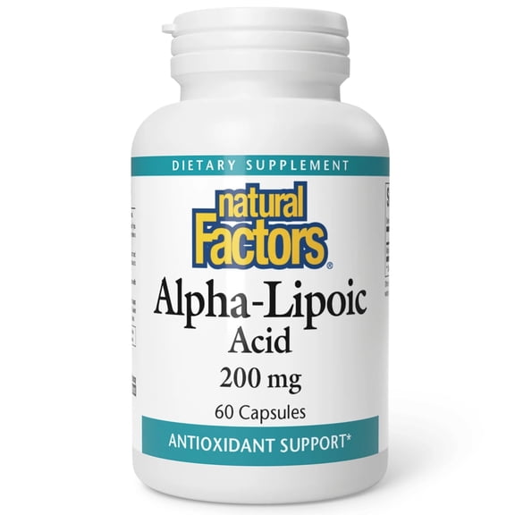 Natural Factors Alpha-Lipoic Acid 200 mg, Antioxidant Support, 60 Capsules