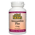thumbnail image 1 of Natural Factors Astaxanthin Plus 4mg, 60 Capsules, 1 of 2