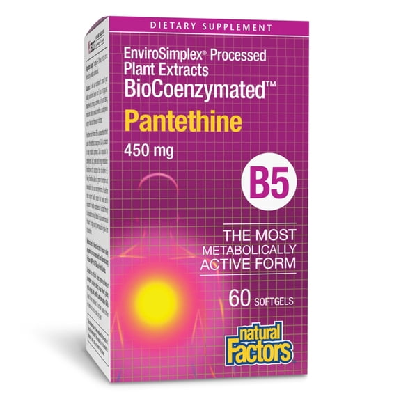 Natural Factors BioCoenzymated Pantethine 450mg-60 Softgels