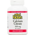 thumbnail image 1 of Natural Factors Calcium Citrate, Helps Maintain Strong Bones and Teeth, 90 Tablets (90 servings), 1 of 6