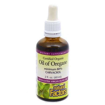 Natural Factors, Certified Organic Oil of Oregano, Herbal Supplement 2 Fl Oz