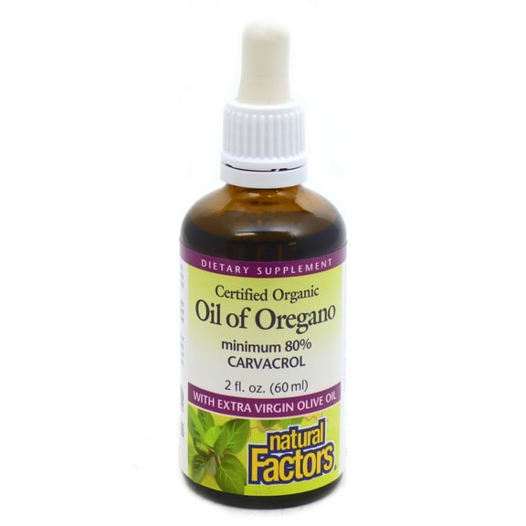 Natural Factors, Certified Organic Oil of Oregano, Herbal Supplement 2 Fl Oz