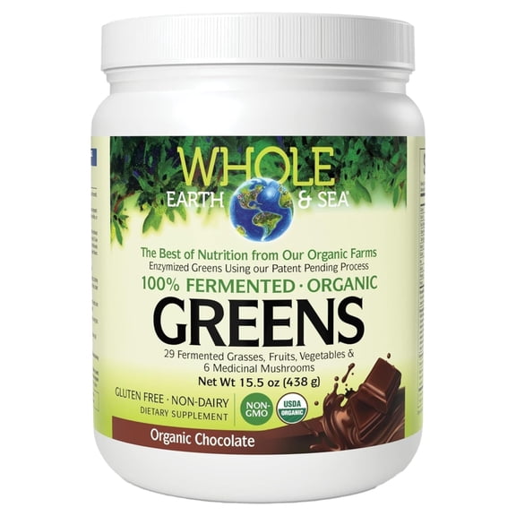 Natural Factors Fermented Greens Chocolate - 30 Servings