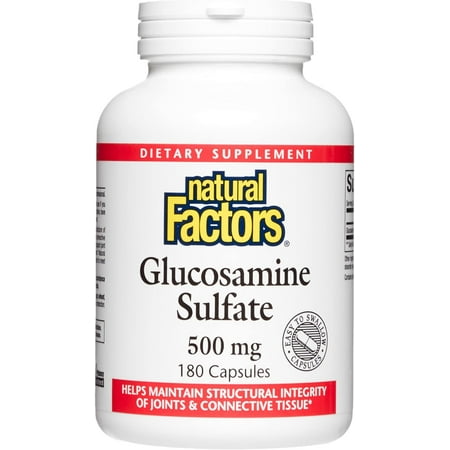 Natural Factors Glucosamine Sulfate, Supports Healthy Joint Mobility, Cartilage and Connective Tissue, 180 Capsules