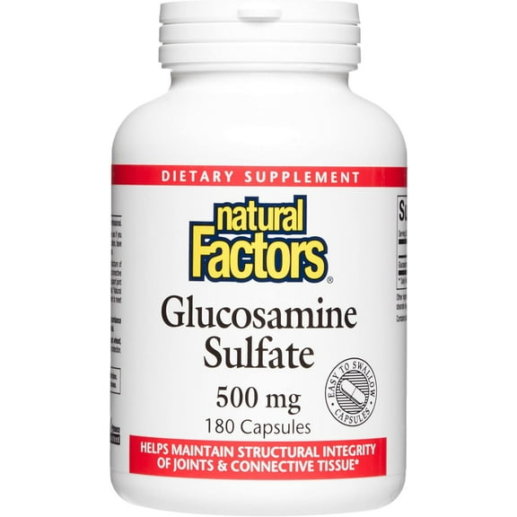 Natural Factors Glucosamine Sulfate, Supports Healthy Joint Mobility, Cartilage and Connective Tissue, 180 Capsules