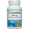 thumbnail image 1 of Natural Factors L-Carnitine 500 mg, Energy Support, 60 Capsules, 1 of 2