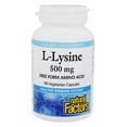 thumbnail image 1 of Natural Factors L-Lysine, Supports Healthy Immune System Function, 90 Vegetarian Capsules, 1 of 2