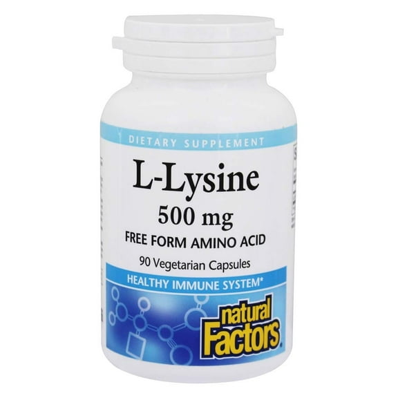 Natural Factors L-Lysine, Supports Healthy Immune System Function, 90 Vegetarian Capsules
