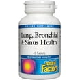 thumbnail image 1 of Natural Factors Lung, Bronchial & Sinus Health, Natural Supplement for Respiratory Health and Easy Breathing, 45 Tablets, 1 of 8