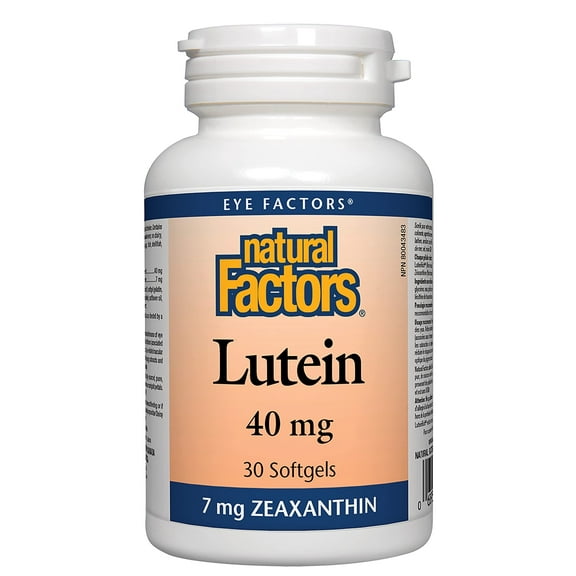 Natural Factors Lutein 40 mg, Antioxidant Support for Healthy Eyes and Skin with Zeaxanthin, 30 Softgels
