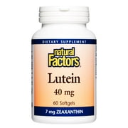 Natural Factors Lutein 40 mg, Antioxidant Support for Healthy Eyes and Skin with Zeaxanthin, 60 Softgels