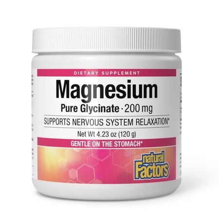 Natural Factors Magnesium Bisglycinate 200mg Pure- 4.2 Ounces