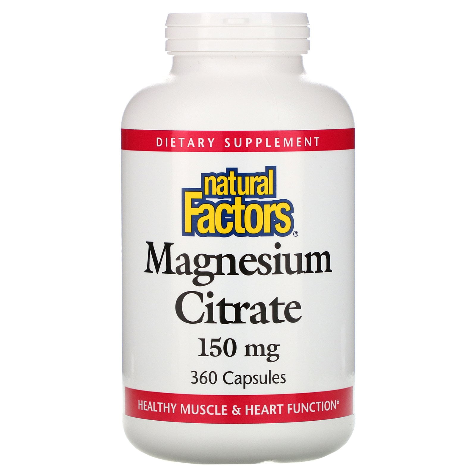 Natural Factors Magnesium Citrate 150mg-360 Capsules