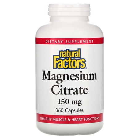 Natural Factors Magnesium Citrate 150mg-360 Capsules