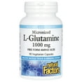 thumbnail image 1 of Natural Factors Micronized L-Glutamine 1000mg, Support for Muscle Tissue & Immune System, 90 Vegetarian Capsules, 1 of 3
