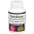 thumbnail image 1 of Natural Factors Nattokinase 100mg, Supports Circulatory Health, 60 Vegetarian Capsules, 1 of 7