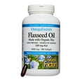 thumbnail image 1 of Natural Factors Omega Factors, Flaxseed Oil, Supports Overall Health with Omega-3, 6 and 9 Fatty Acids, 180 Softgels, 1 of 5