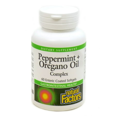 Natural Factors - Peppermint & Oregano Oil Complex - 60 Softgels