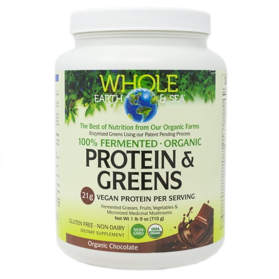 Natural Factors Protein and Greens Chocolate - 20 Servings