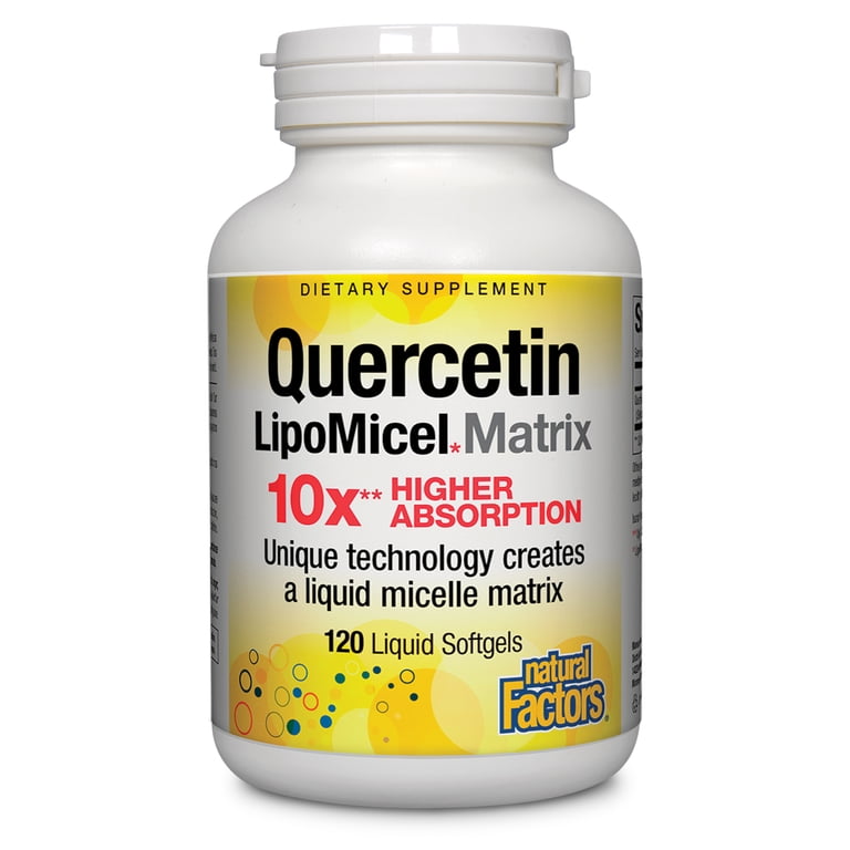 Natural Factors Quercetin LipoMicel Matrix 120 Softgels