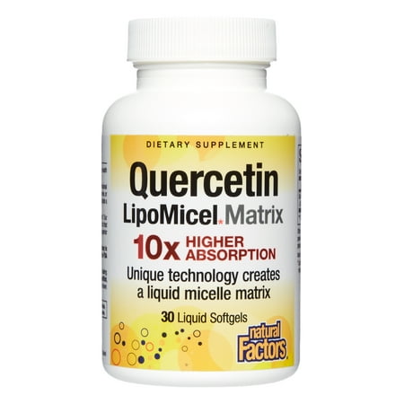 Natural Factors, Quercetin LipoMicel Matrix 250 mg, 30 Softgels