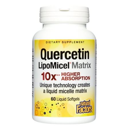 Natural Factors, Quercetin LipoMicel Matrix 250 mg, 60 Softgels