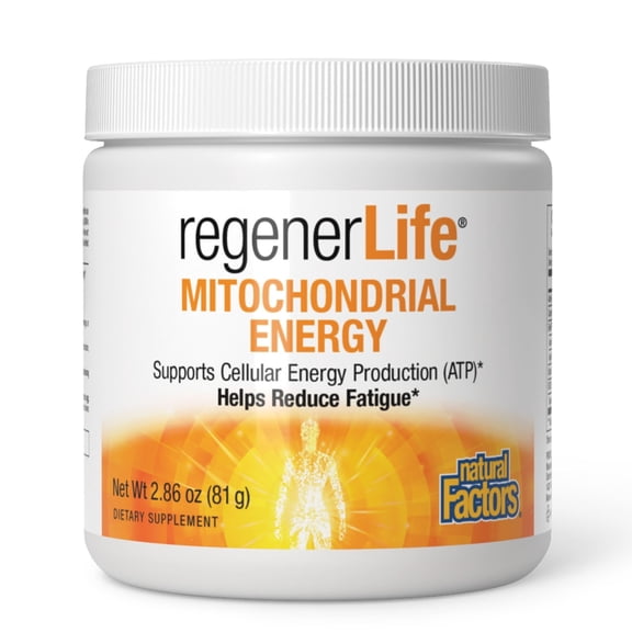 Natural Factors RegenerLife Powder, Supports Cellular Energy and Reduces Fatigue, 2.86 oz