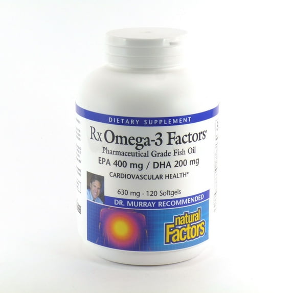 Natural Factors RxOmega-3, Natural Support for Heart Health with DHA and EPA, Daily Dietary Supplement, 240 Softgels