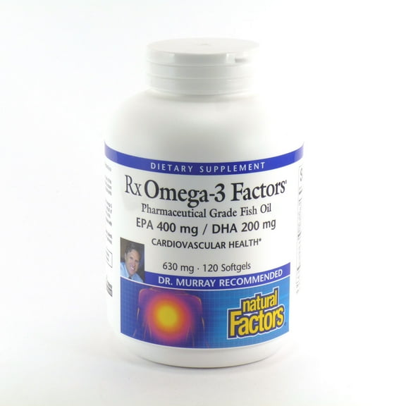 Natural Factors RxOmega-3, Natural Support for Heart Health with DHA and EPA, Daily Dietary Supplement, 240 Softgels