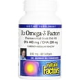 thumbnail image 1 of Natural Factors RxOmega-3, Natural Support for Heart Health with DHA and EPA, Daily Dietary Supplement, 60 Softgels, 1 of 2