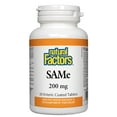 thumbnail image 1 of Natural Factors SAMe 200mg, Joint Support, 30 Enteric Coated Tablets, 1 of 5
