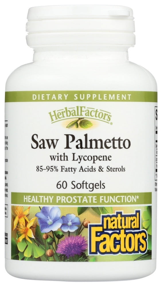 Natural Factors Saw Palmetto with Lycopene 160 mg 60 Softgels