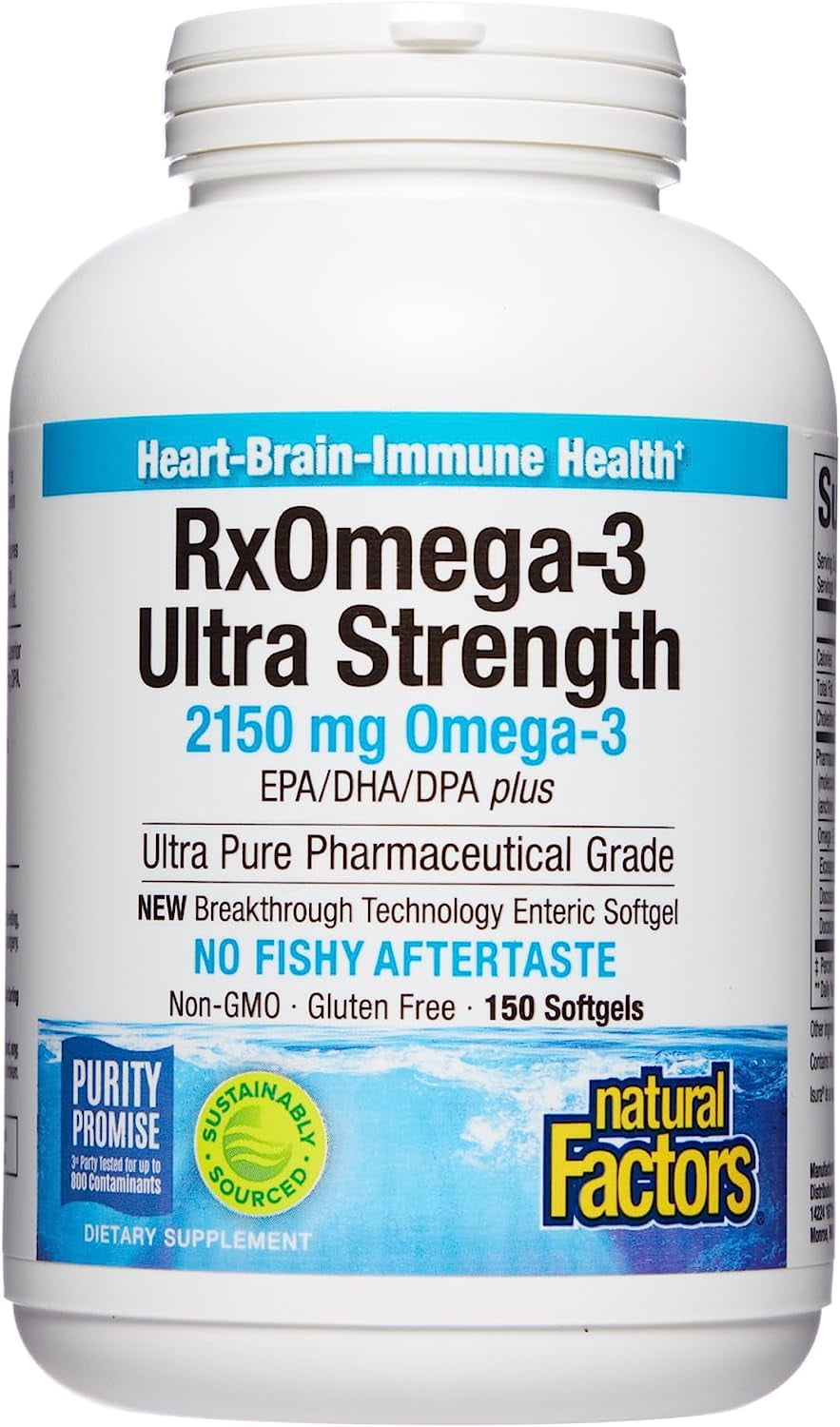 Natural Factors, Ultra Strength RxOmega-3 Fish Oil, DHA and EPA, 150 Softgels