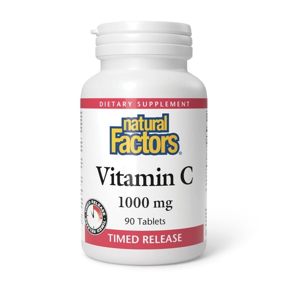 Natural Factors Vitamin C 1000 mg Time Release, Antioxidant Support for Immune and Bone Health, 90 Tablets