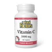 Natural Factors Vitamin C 1000 mg Time Release, Antioxidant Support for Immune and Bone Health, 90 Tablets