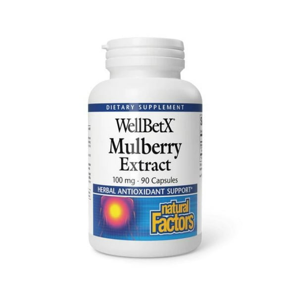 Natural Factors WellBetX Mulberry Extract 100 mg, 90 Capsules