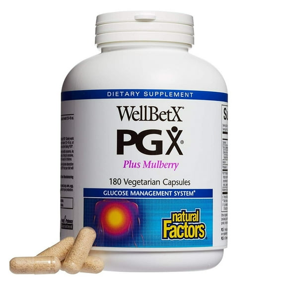 Natural Factors Wellbetx PGX Plus Mulberry, 180 Capsules