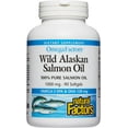 thumbnail image 1 of Natural Factors Wild Alaskan Salmon Oil Provides Omega-3, EPA, DHA & Vitamin D, Supports Brain & Heart Health, 90 Softgels, 1 of 2