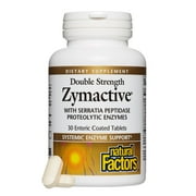 Natural Factors Zymactive Proteolytic Enzyme Double Strength, Supports Muscle and Joint Function, Gluten Free, Non-GMO, 30 Tablets