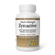 Natural Factors Zymactive Proteolytic Enzyme Double Strength, Supports Muscle and Joint Function, Gluten Free, Non-GMO, 30 Tablets