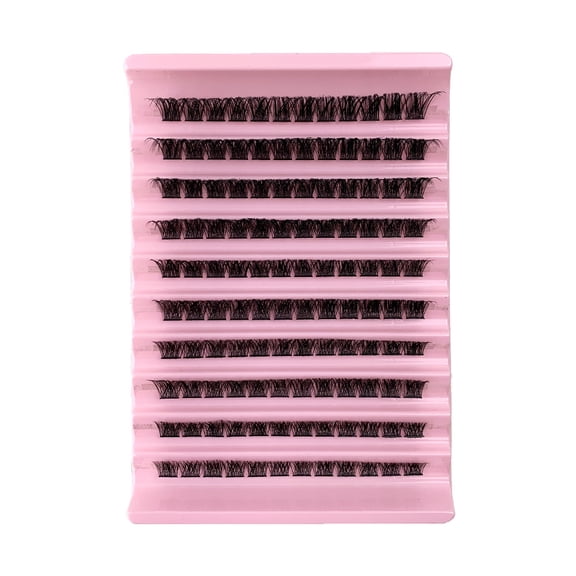 Natural False Eyelashes, D Curl 8-16mm, DIY Segmented Individual Lashes, Thick & Voluminous