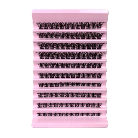 Natural False Eyelashes, D Curl 8-16mm, DIY Segmented Individual Lashes, Thick & Voluminous