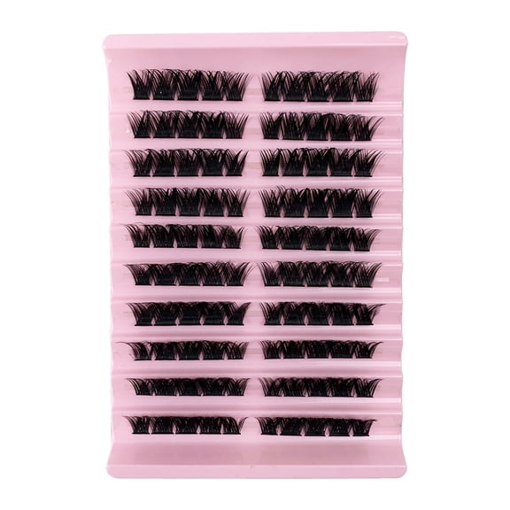 Natural False Eyelashes, D Curl 8-16mm, DIY Segmented Individual Lashes, Thick & Voluminous