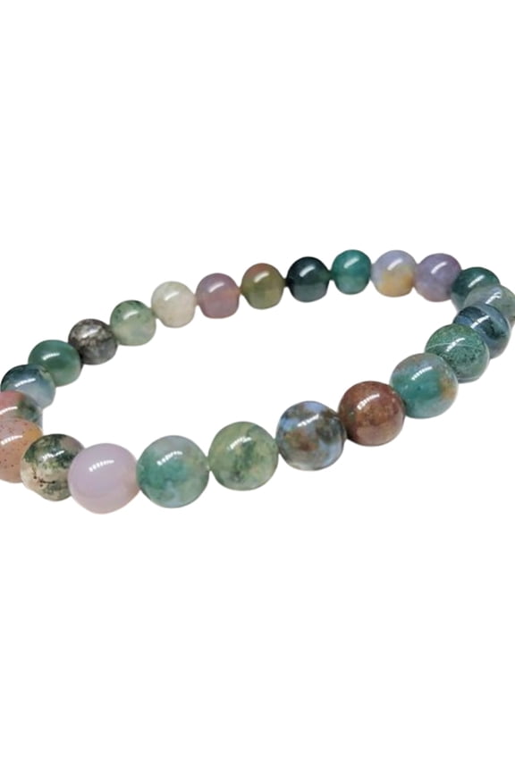 Natural Fancy Jasper 8mm Round Shape Smooth Cut Beads Stretchable Bracelet For Men & Women. Unisex Bracelet