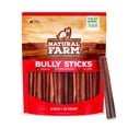 thumbnail image 1 of Natural Farm Odor-Free Bully Sticks (6 Inch, 25 Pack), 1.3 lb. Bag, Fully Digestible 100% Beef Pizzle Chews, Grass-Fed, Non-GMO, Grain-Free, Natural Long-Lasting Chews for Small & Large Dogs, 1 of 10
