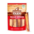 thumbnail image 1 of Natural Farm Jumbo Bully Sticks, 6 Inch - 4 Count, Odor Free, Extra-Thick Dog Chews, 1 of 10