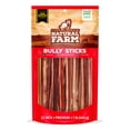 thumbnail image 1 of Natural Farm Odor-Free Select Bully Sticks, (12-Inch, 1-Pound), Hand Selected for Consistent Thickness, 100% Beef Pizzle Dog Chews, Fully Digestible, High Protein, Best Dental Treats, 1 of 10